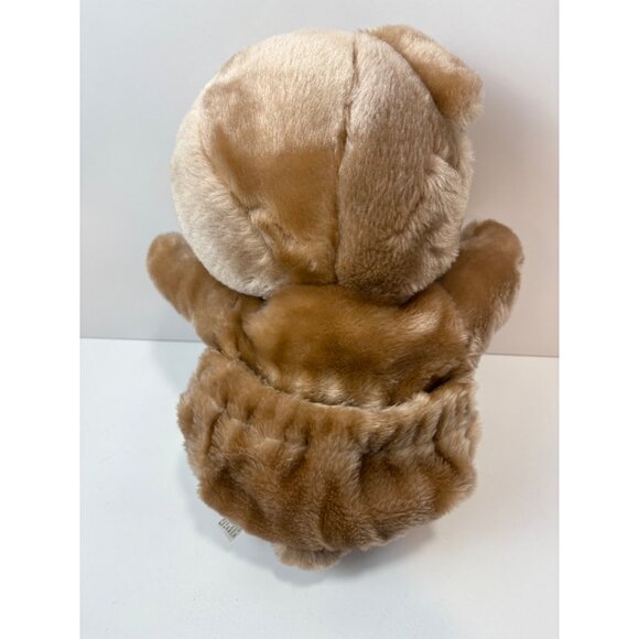 VTG Chosun Teddy Bear Stuffed Animal 18" Back Pocket  Brown Plaid Bowtie Feet - Picture 3 of 5